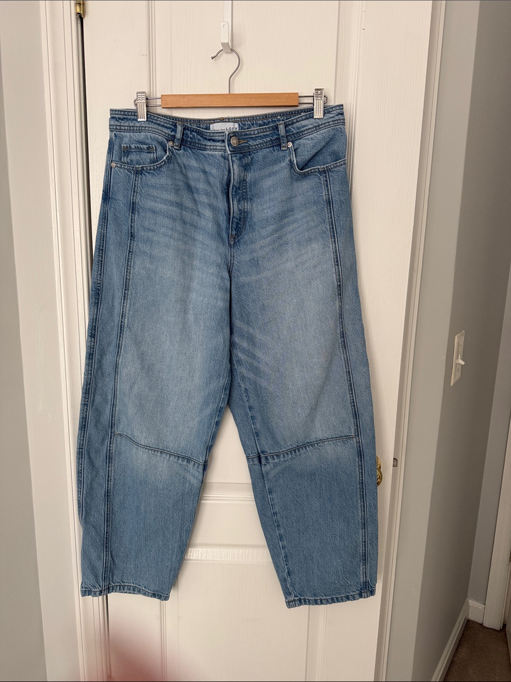 Loft Light Blue Relaxed Barrel Jeans